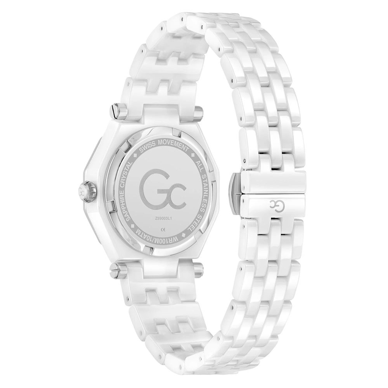 Gray ceramic dress watch-null
