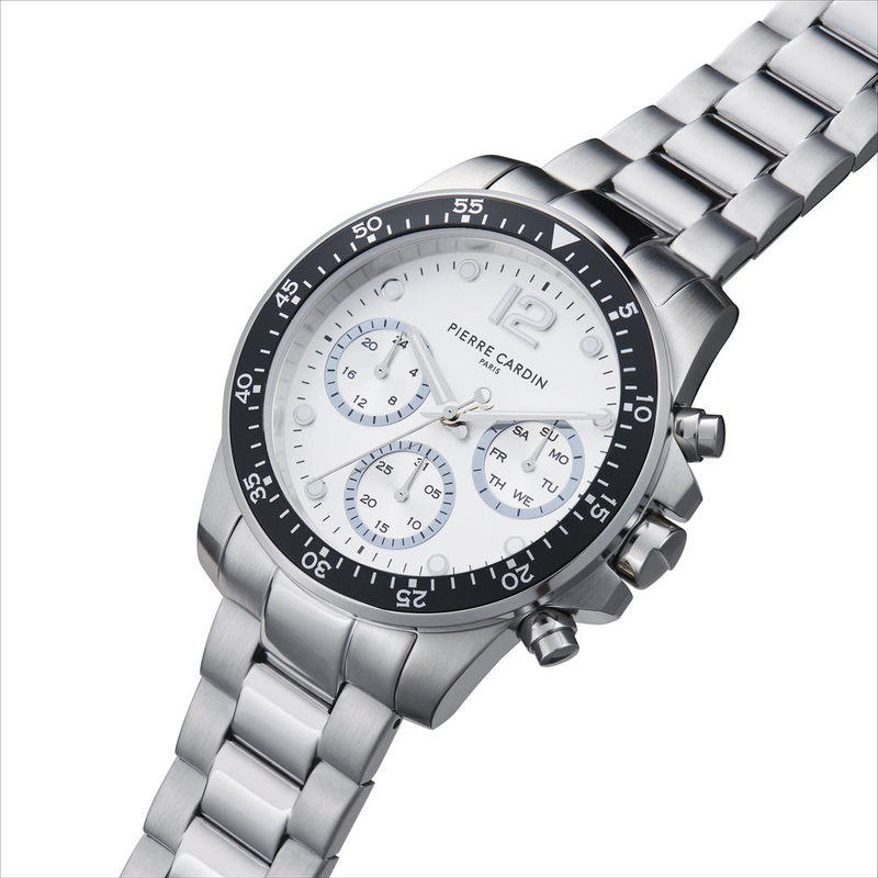 Gray stainless steel dress watch-null