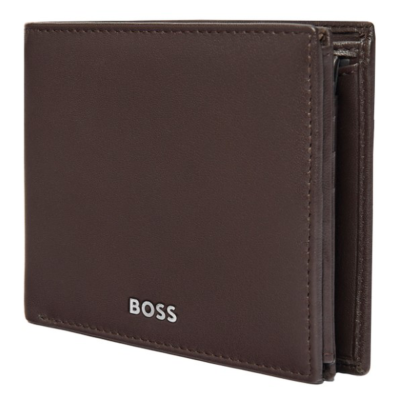 Boss money wallet with flap classic smooth brown-null