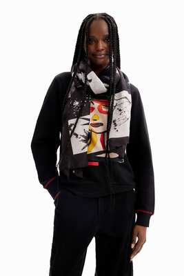 Photographic rectangular foulard