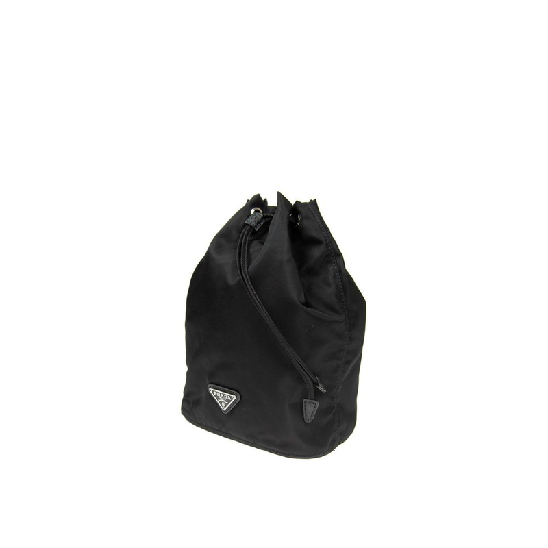 Black nylon handbag-null