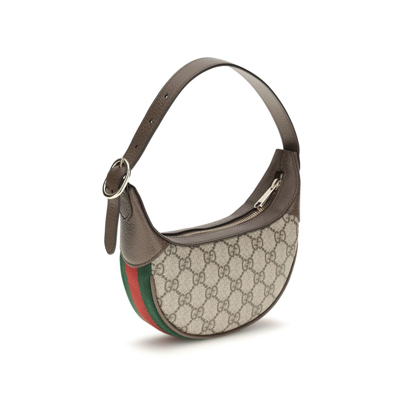 Beige fabric shoulder bag-null