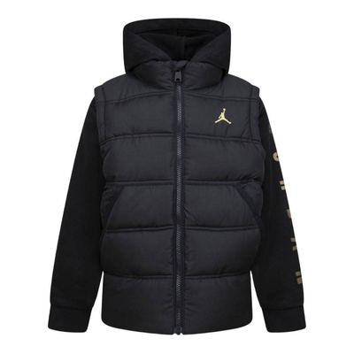 Nike jordan 2 fer junior jacket, Black / Gold, medium