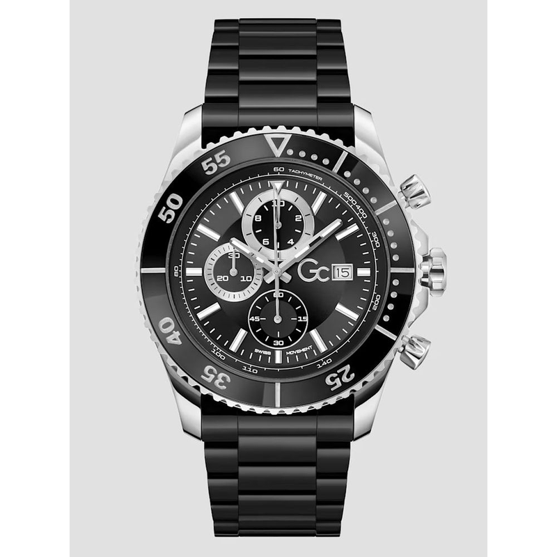 Black ceramic dress watch-null
