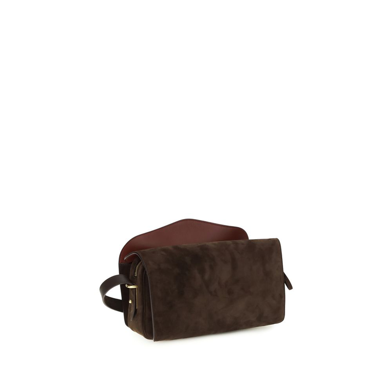Brown calf leather bos taurus shoulder bag-null