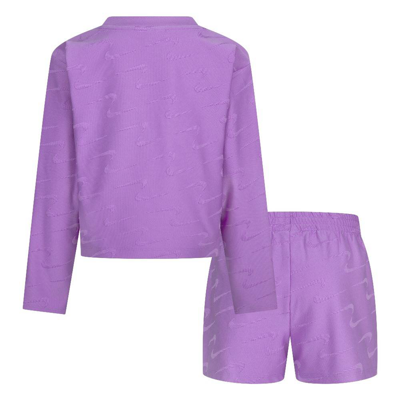 Nike little girls swoosh motion l/s short se-null