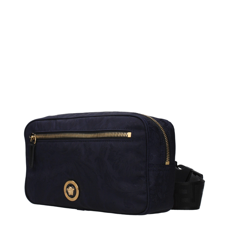 Blue fabric backpack-null