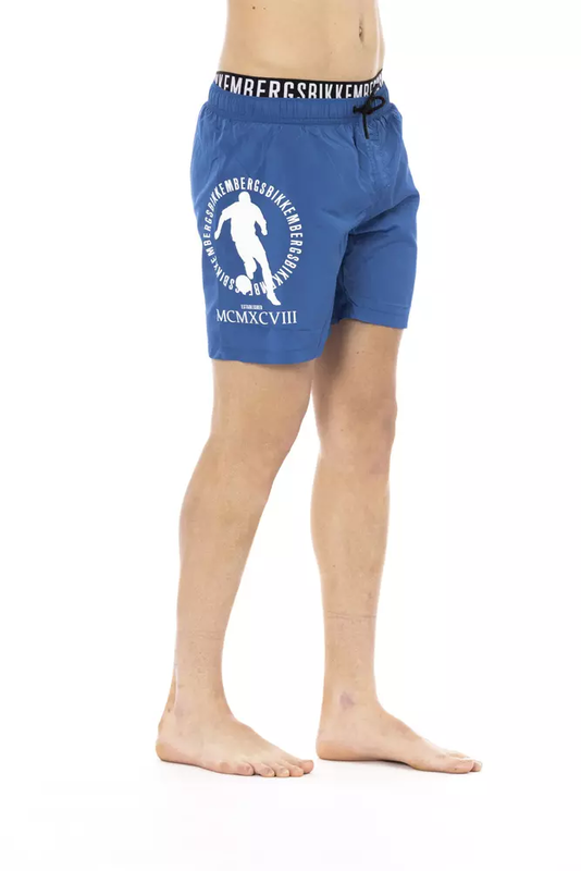Blue polyester men swim short-null