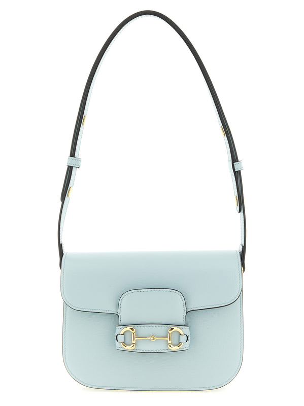 Blue calfskin shoulder bag-null
