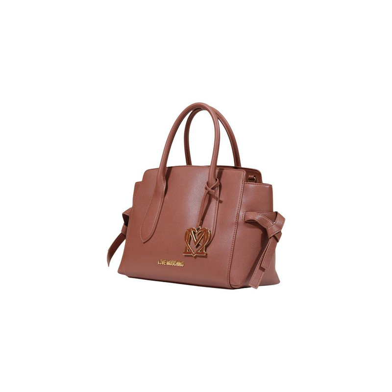 Brown polyethylene handbag-null