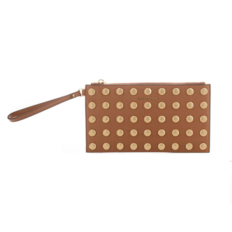 Black leather clutch bag-null