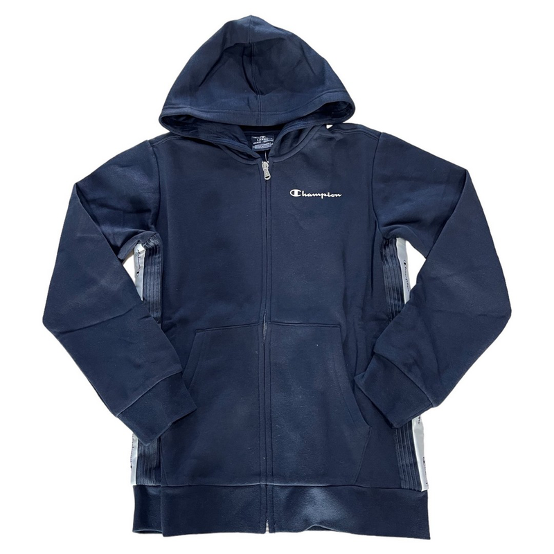 Champion boy's hooded full zip sports athletic sweatshirt navy 306548-bs501 image number null