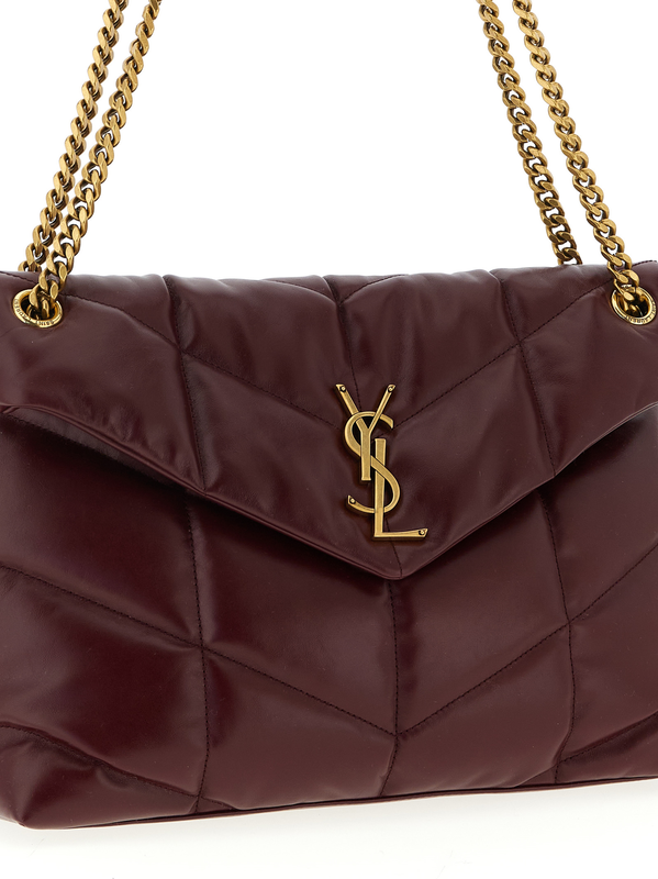 Bordeaux calfskin shoulder bag-null