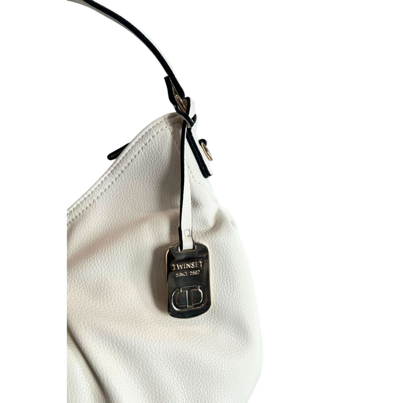 White pu women shoulder bag-null