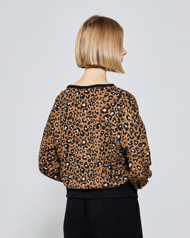 Knitted round animal print image number null