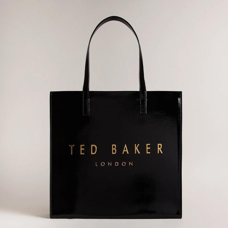 Ted baker - crinkon, crinkle large icon bag, black-null