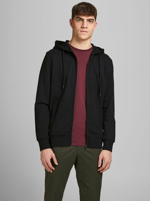 Jack & jones basic swt hood zip-null