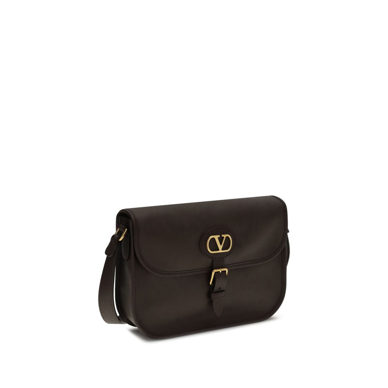 Brown calf leather bos taurus shoulder bag-null