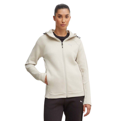 Evostripe full-zip hoodie, Desert, medium