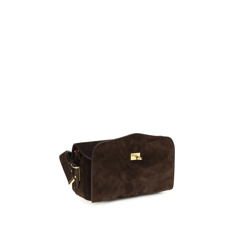 Brown calf leather bos taurus shoulder bag-null