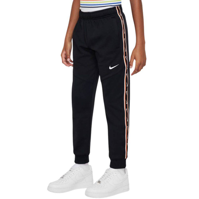 Boys sportswear repeat fleece jogger, Black / White, medium