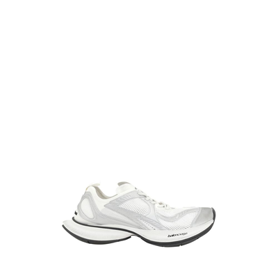 White polyethylene athletic sneakers, White, medium