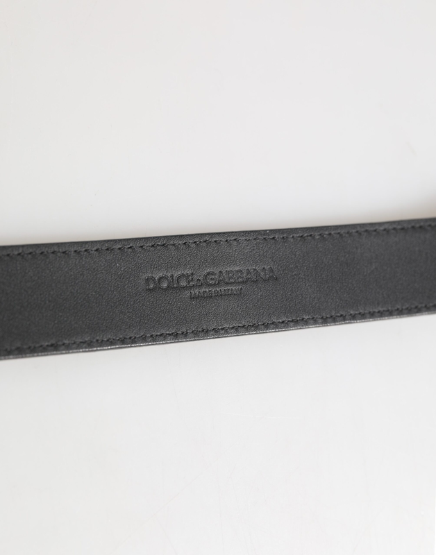 Silver textured leather gold tone metal neckband-null