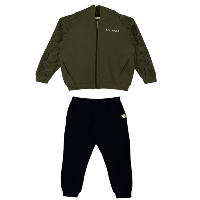 Nek kids wear boys tracksuit set khaki 164424 image number null