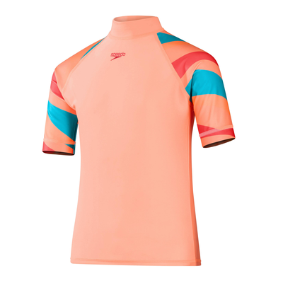 Speedo girls printed short sleeve sun top (81173114499)