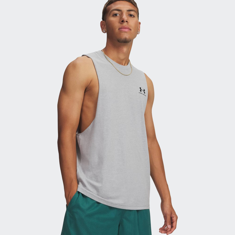 Left chest cut off tank-null