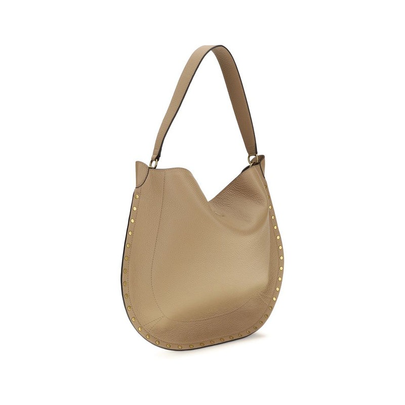 Beige calf leather bos taurus shoulder bag-null