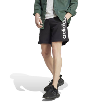 Men lin single jersey sho, Black, medium