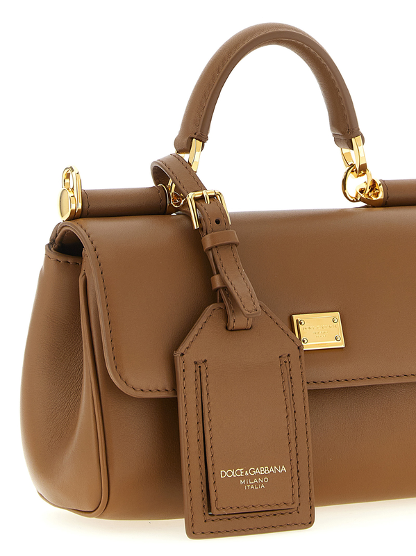 Brown calfskin handbag-null
