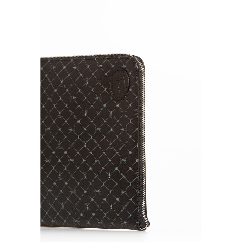 Black leather men clutch-null