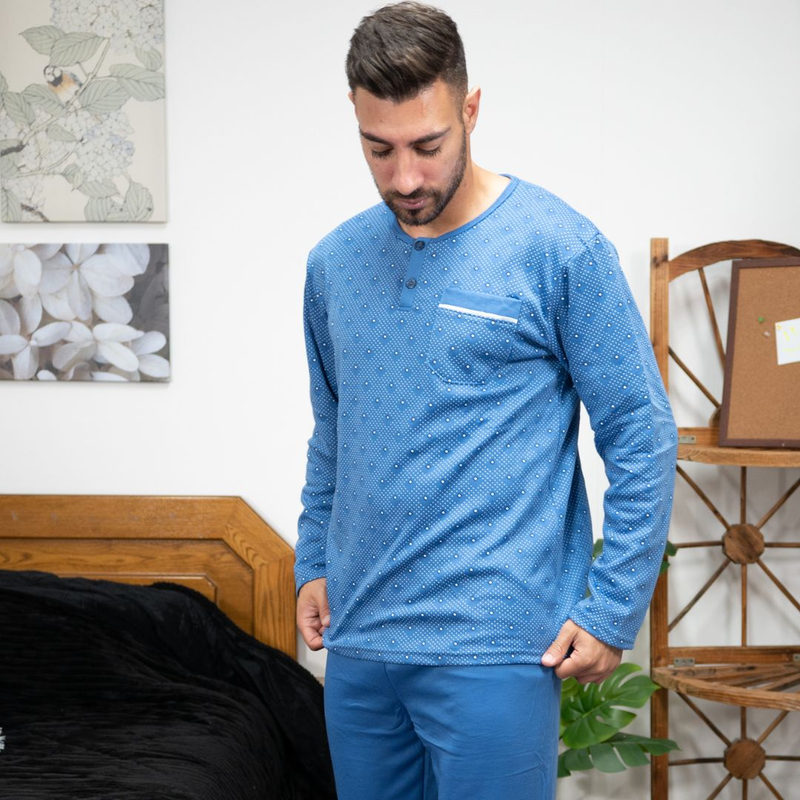 Mens pajamas in flanel fabric #2462 image number null