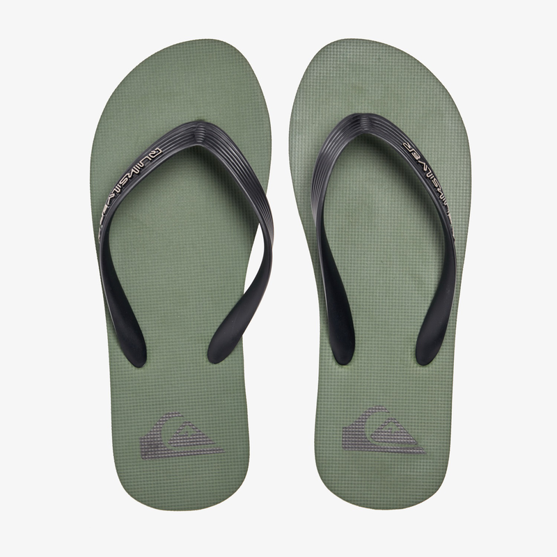 Quiksilver men's molokai core flip flops green aqyl101325-gvj1-null