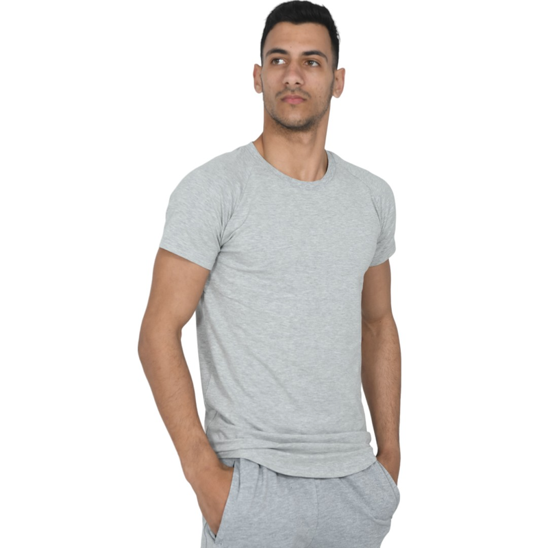 Slim fit oval bottom round neck t-shirt with spandex #8026 image number null
