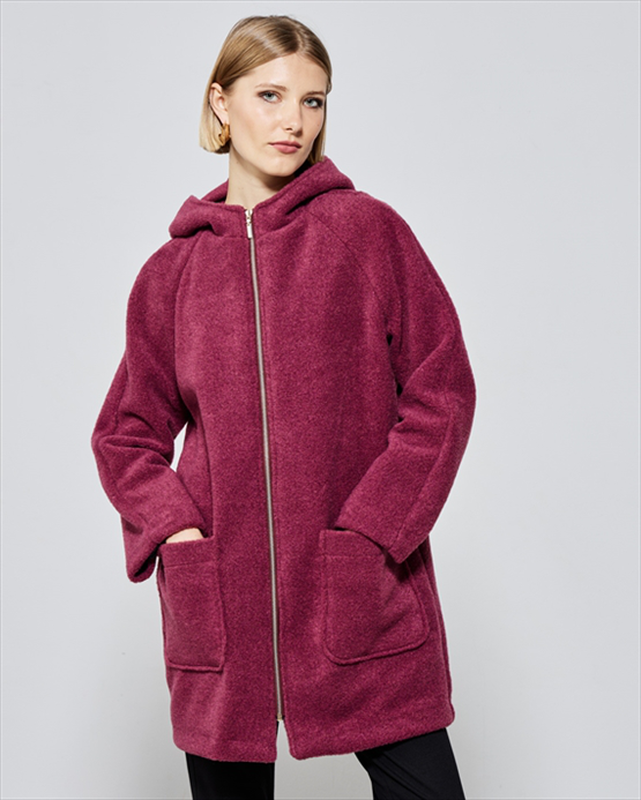 Hoodie coat with zip image number null