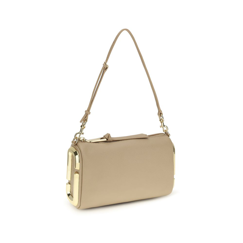 Beige calf leather bos taurus shoulder bag-null