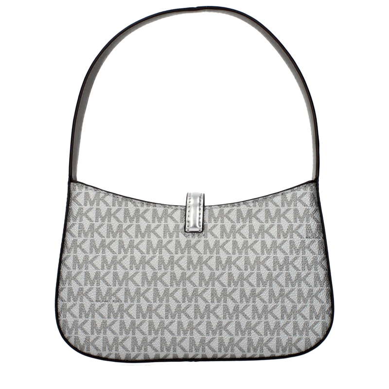Gray fabric handbag-null