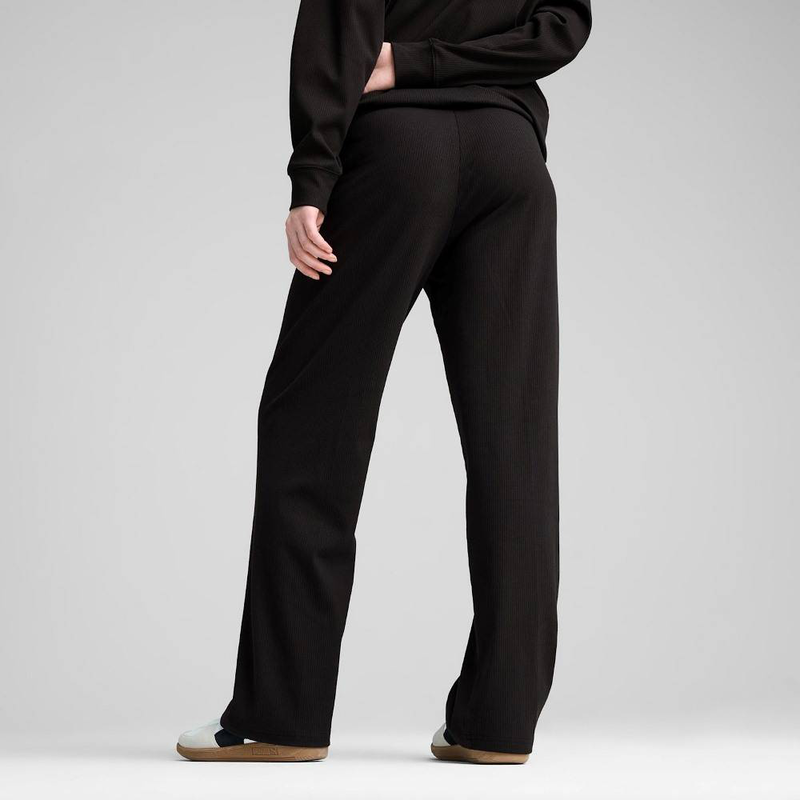 Essentials elevated high-waist straight leg rib pant-null