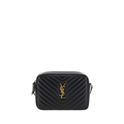 Black calf leather bos taurus shoulder bag, Black, medium