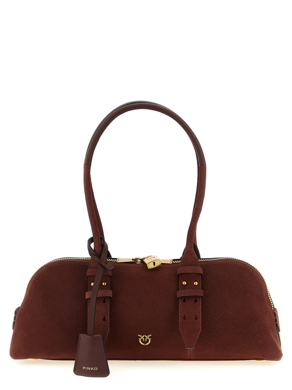 Bordeaux cowhide shoulder bag-null
