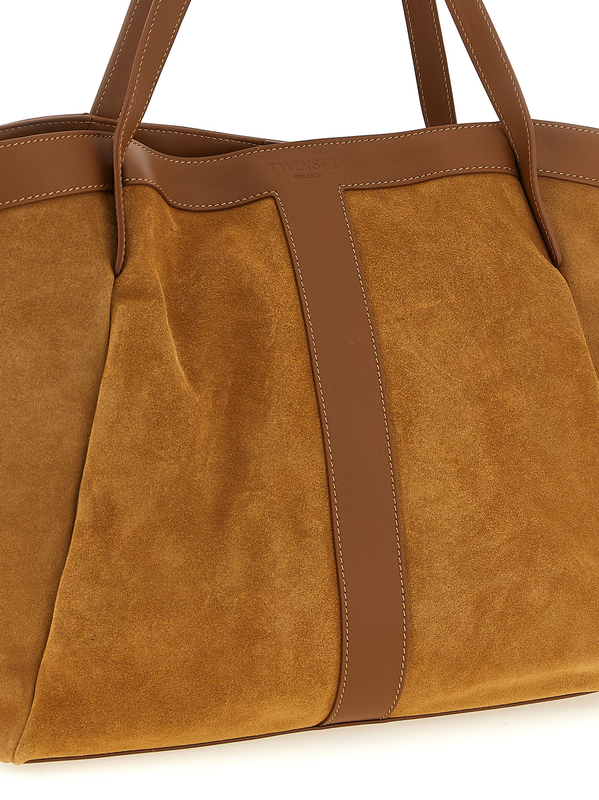 Brown polyethylene tote bag-null