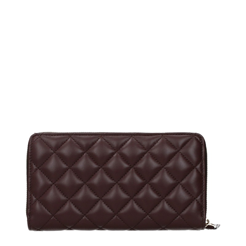 Brown leather wallet-null