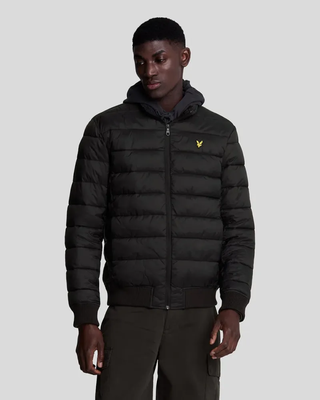 Funnel neck wadded jacket z865 jet black, Z865 Jet Black, medium