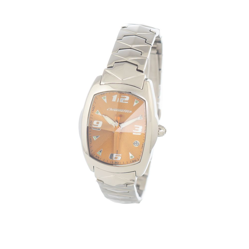 Silver stainless steel dress watch-null