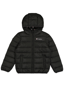 Champion boys hooded jacket, Black, medium