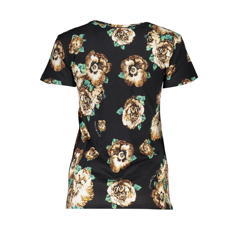 Black cotton women's t-shirt-null