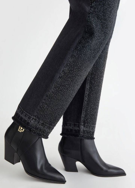 Product image: Liu Jo straight leg high waist embellished jeans-null